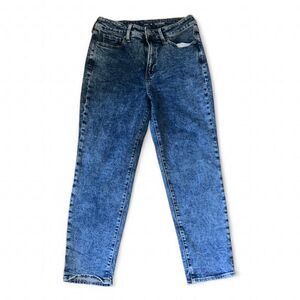 Old Navy Women's Medium Wash High Rise OG Straight Leg Stretch Jeans SZ10 Flaw